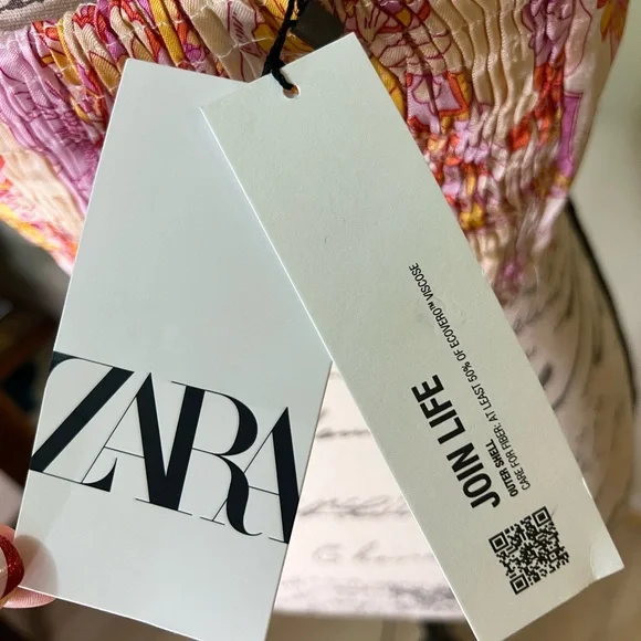 ZARA Paisley Print Crop Top Size Small NWT - Picture 10 of 15